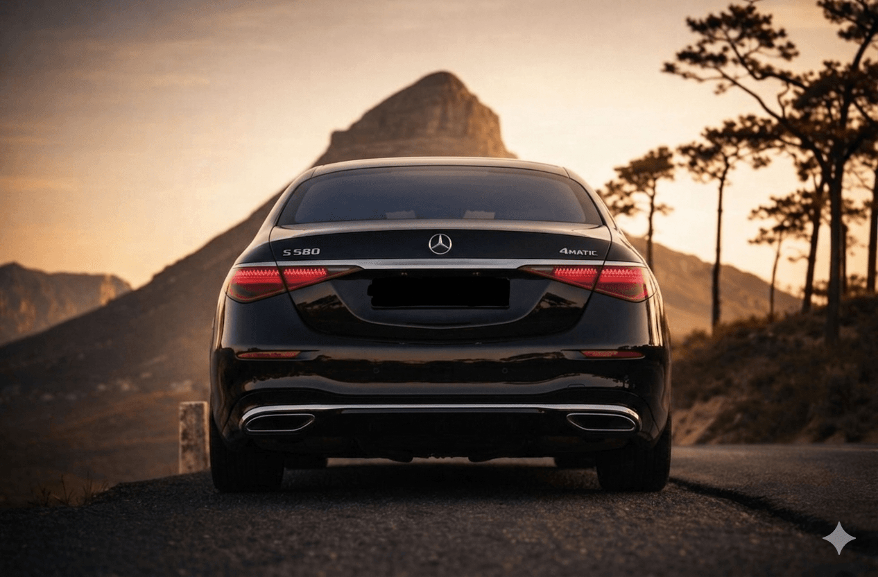 Mercedes S Class with driver available for Cape Peninsula Private Tour